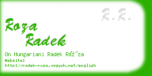 roza radek business card